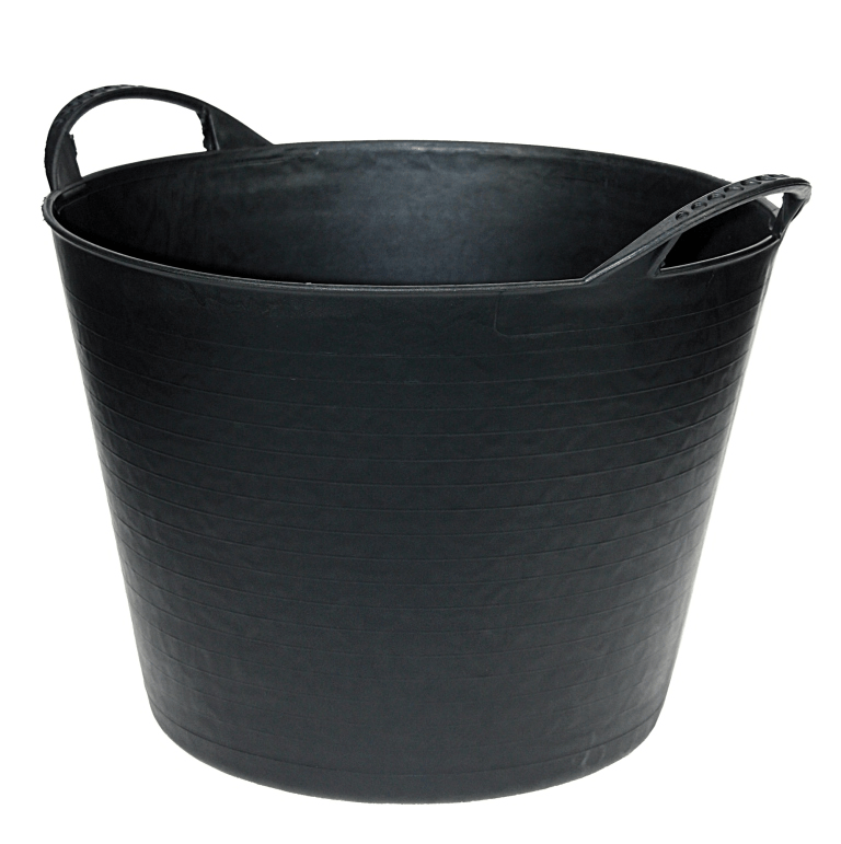 Flexibele kuipemmer zwart 42l