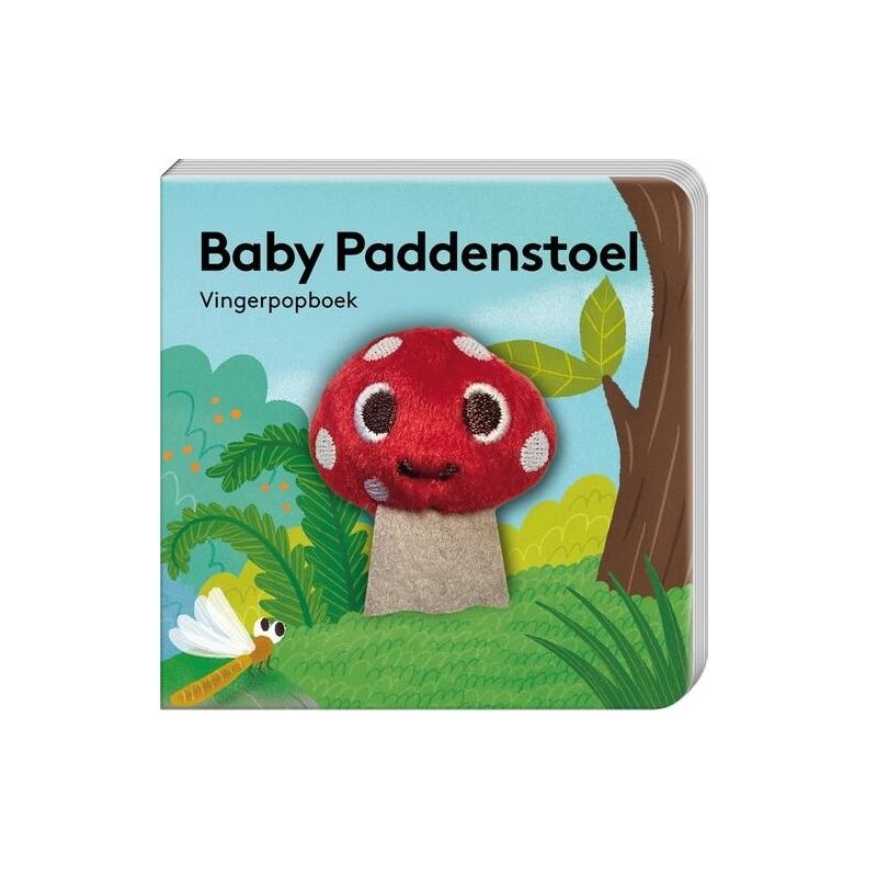 vingerpopboekje baby paddenstoel