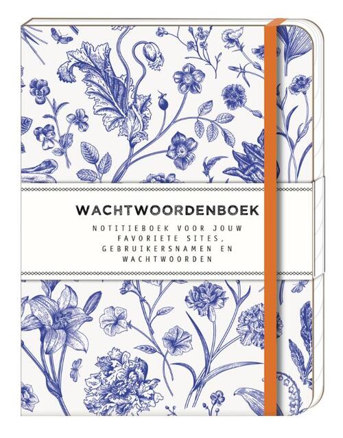Wachtwoordebboek bloemen blauw