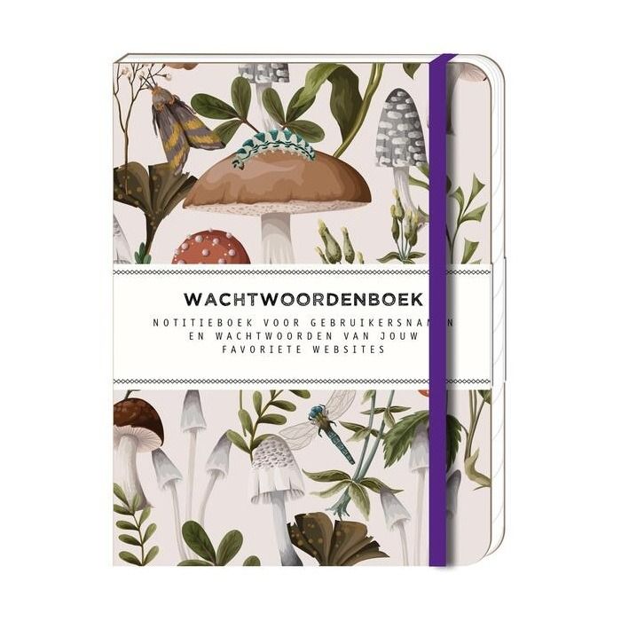 Wachtwoorden notitieboek - magical mushrooms
