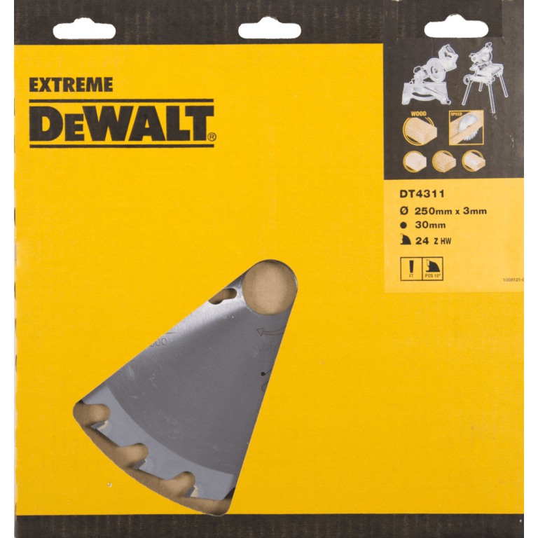 DT4311-QZ CZB 250x30x24t, vlaktand, positief 10°, kerf 3,0mm