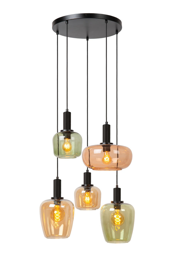 Lucide ILONA hanglamp 5 × E27, zwart