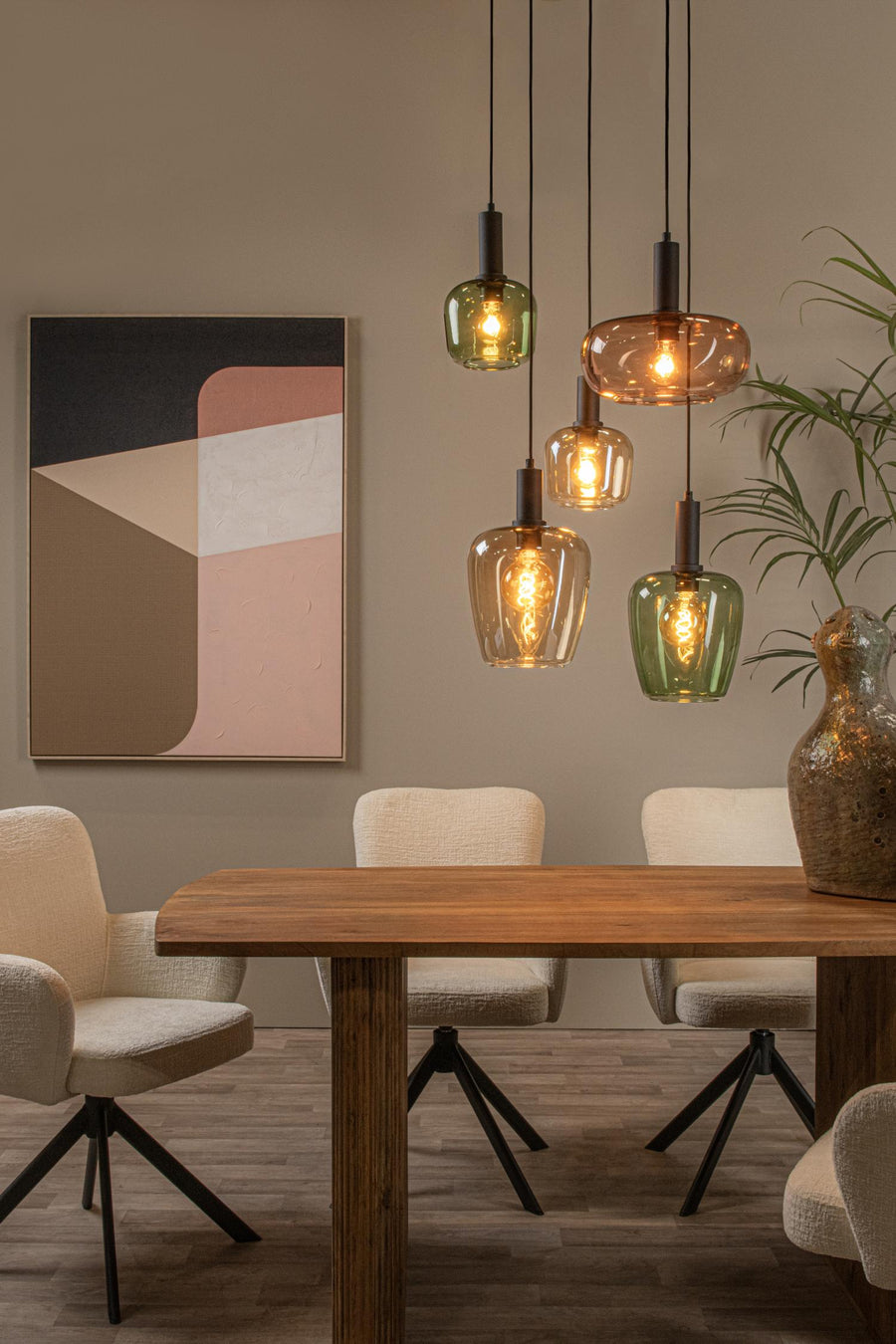 Lucide ILONA hanglamp 5 × E27, zwart