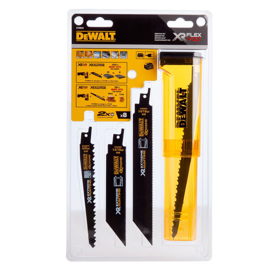 DT99551-QZ Xtreme Runtime 8PC RecipBlade Set 