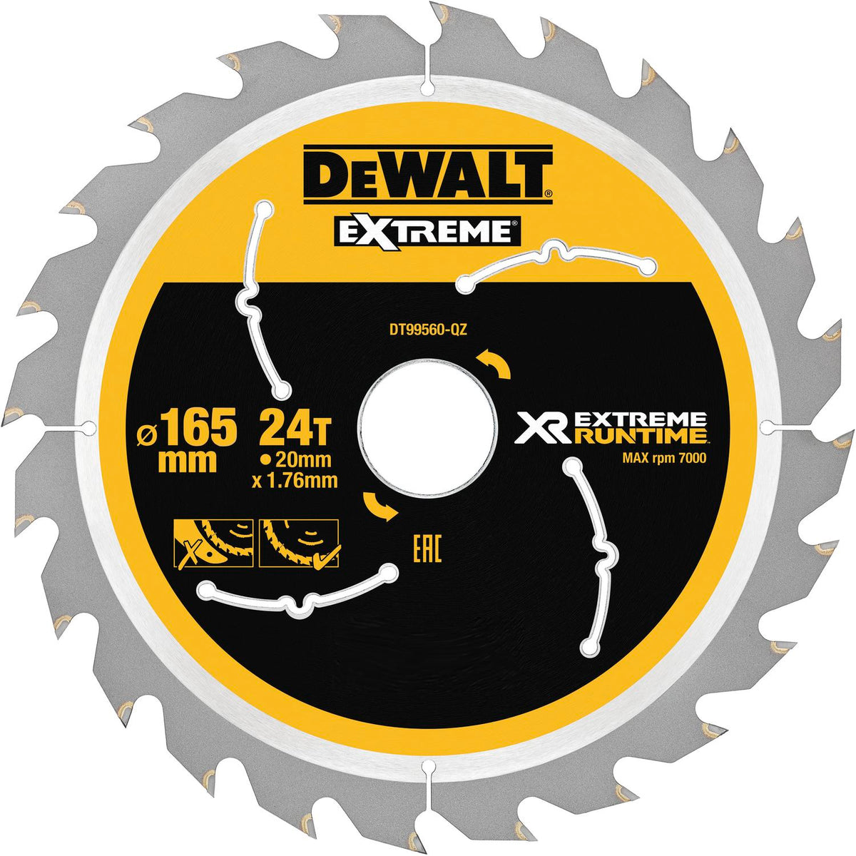 DT99560-QZ Xtreme Runtime 165mm x 20mm 24T CSB