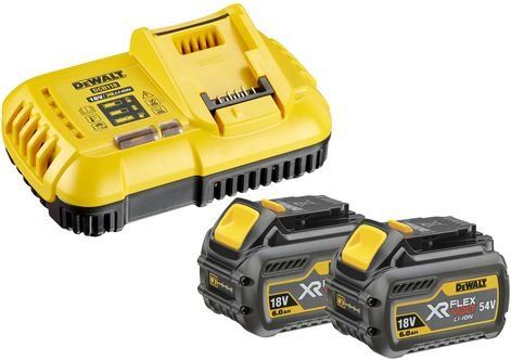 DCB118T2-QW 54V XR FLEXVOLT Accu starterpack (2x DCB546 + XR multivoltage snellader)