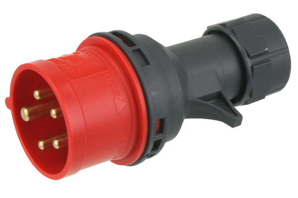 Stekker kracht 4p-a 16a twist       rood