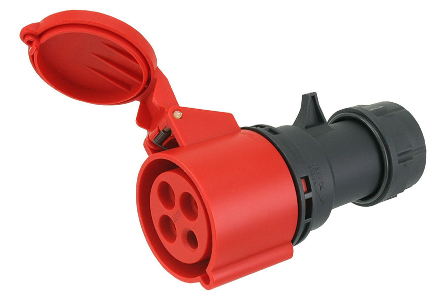 Contrastekker kracht 3p-a 32a twist rood