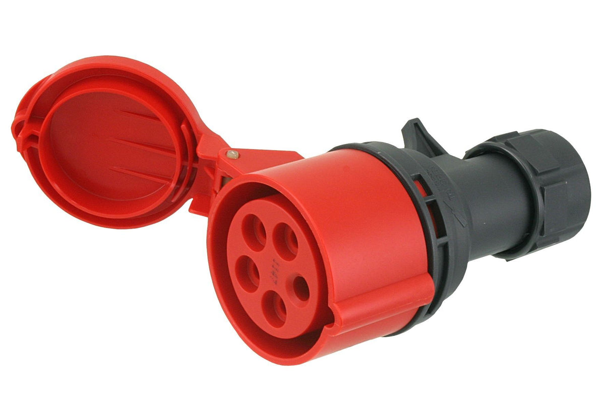 Contrastekker kracht 4p-a 16a twist rood