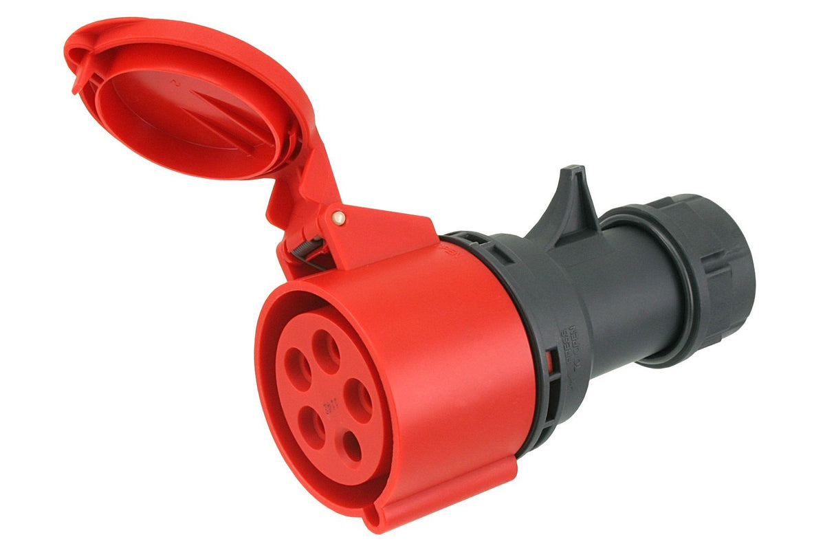Contrastekker kracht 4p-a 32a twist rood