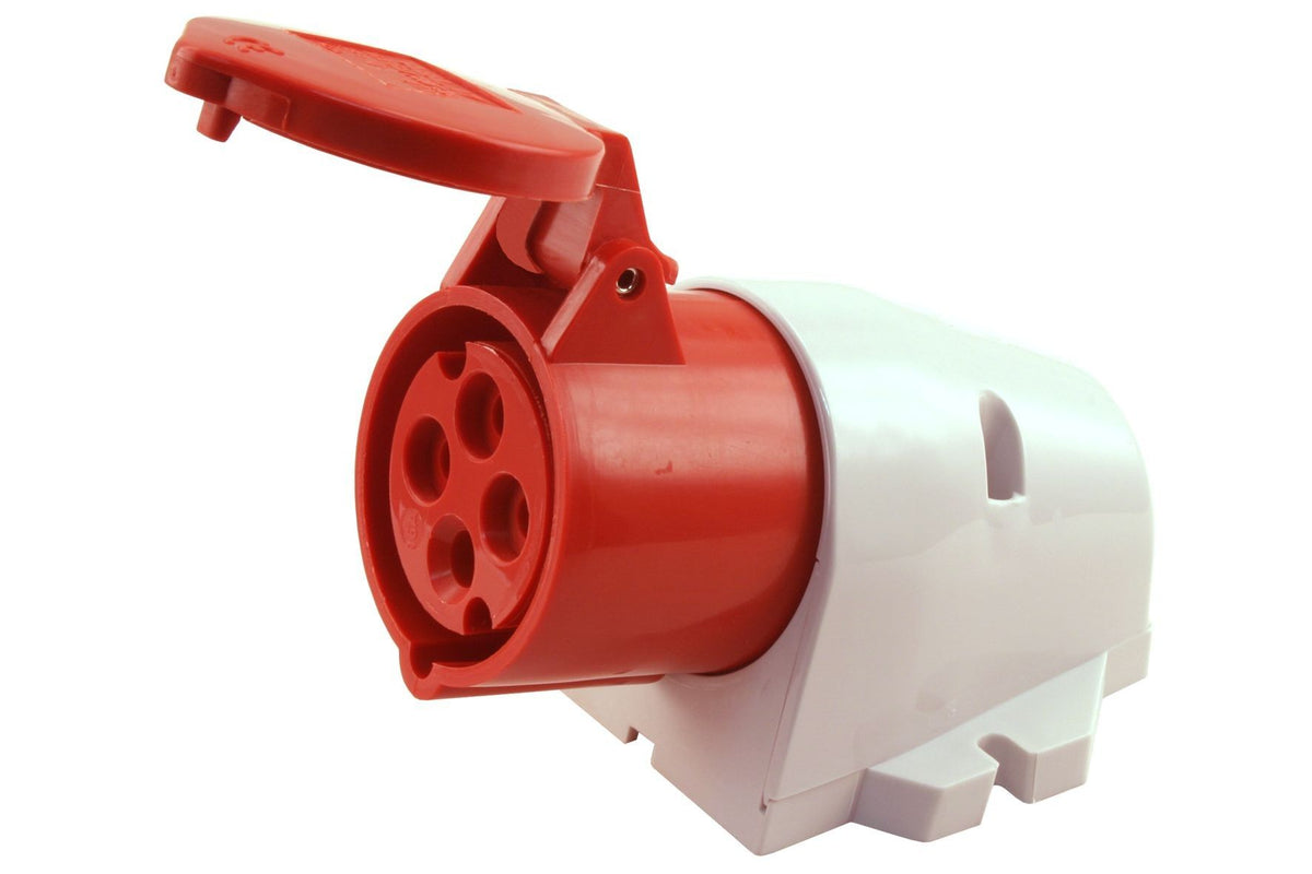 Contactdoos kracht 3p-a 16a         rood
