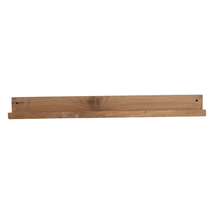 Elements teakhouten wandplank - 75x8x8 cm