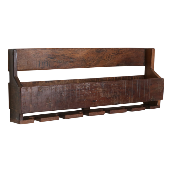 Factory hangend wijnrek - fsc-gerecycled hout - 12x60x28 cm