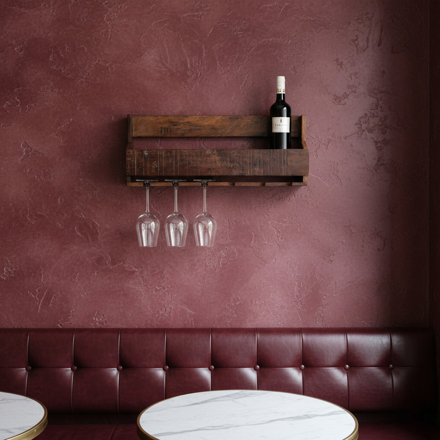 Factory hangend wijnrek - fsc-gerecycled hout - 12x60x28 cm