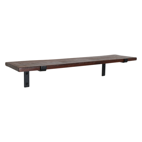 Factory wandplank bruin - fsc-gerecycled hout - 80 cm