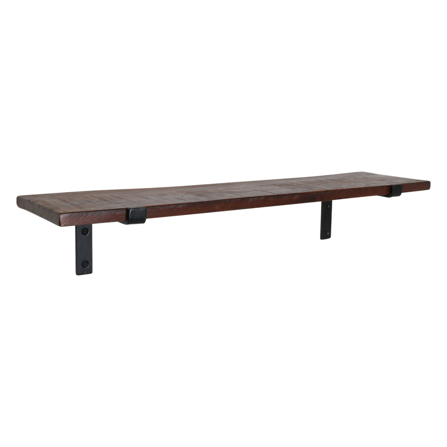 Factory wandplank bruin - fsc-gerecycled hout - 80 cm