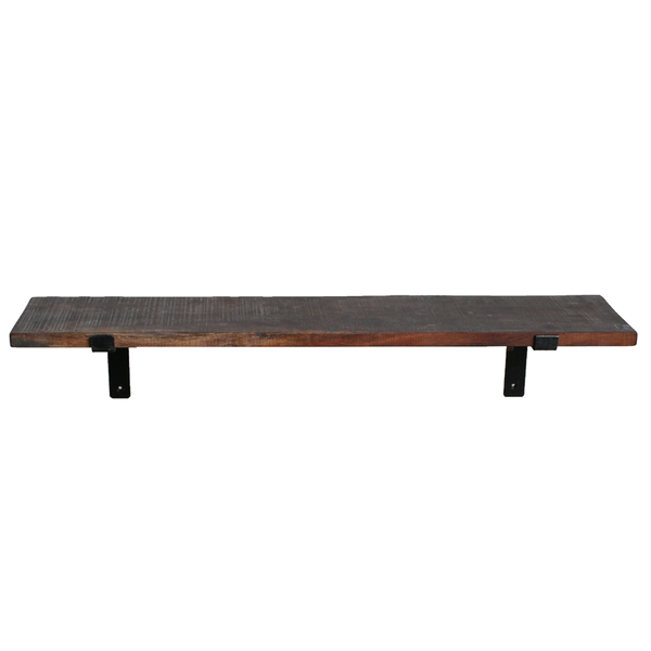 Factory wandplank bruin - fsc-gerecycled hout - 80 cm