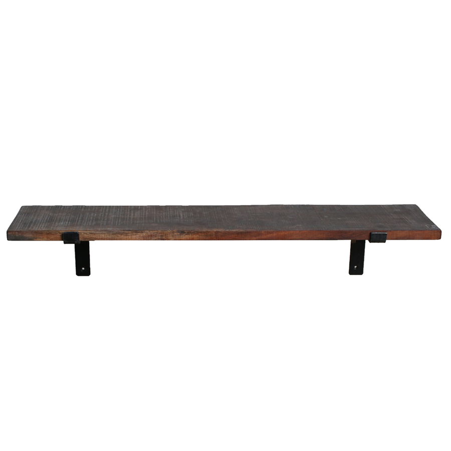 Factory wandplank bruin - fsc-gerecycled hout - 80 cm