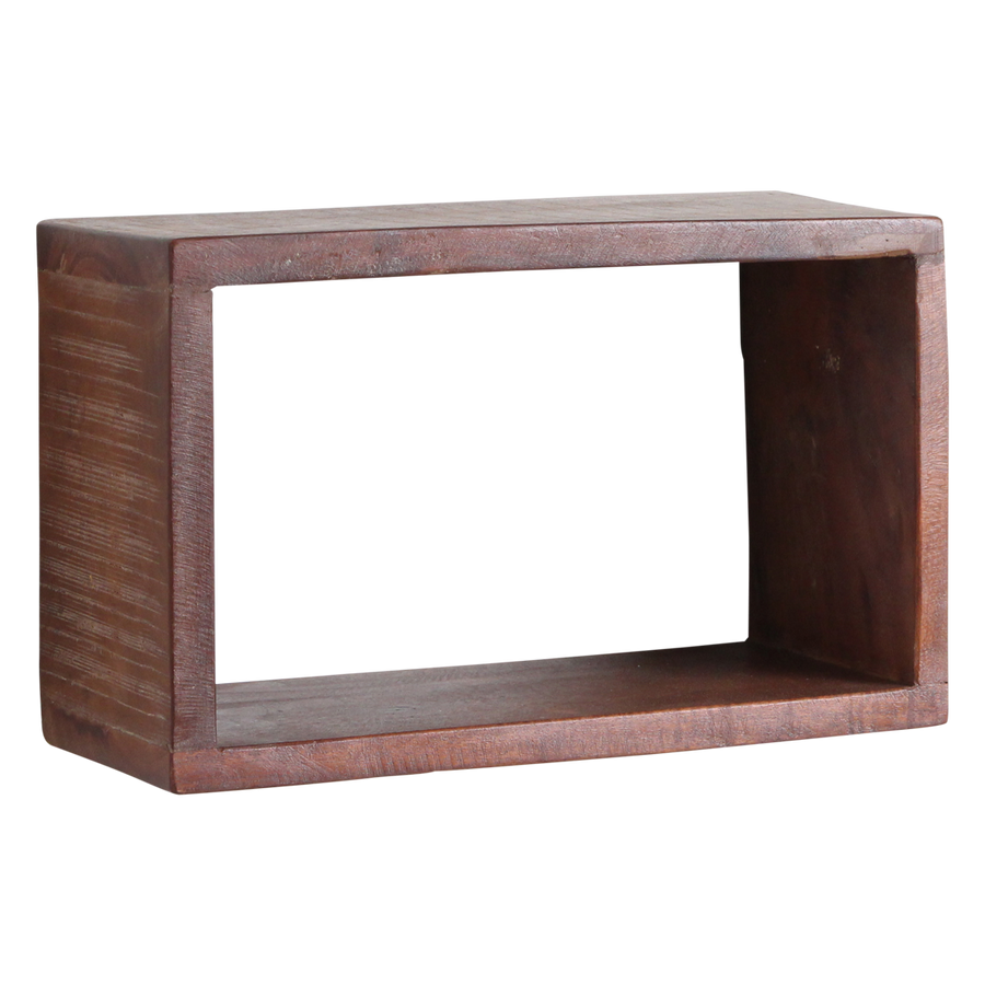 Factory open wandplank rechthoek - fsc gerecycled - 70x15x22 cm