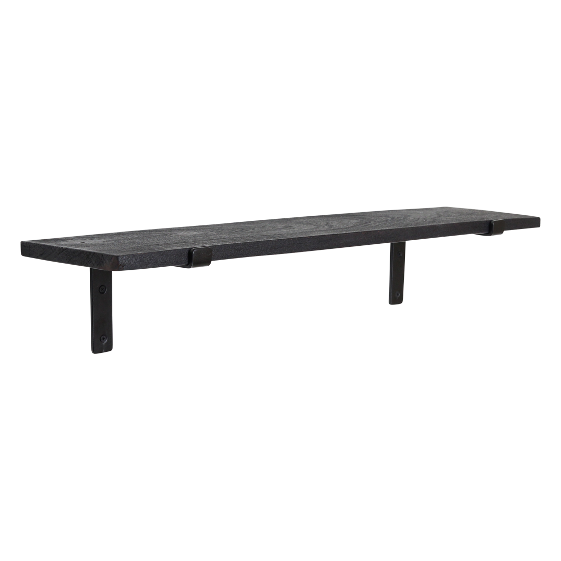 Factory wandplank zwart - fsc-gerecycled hout - 80 cm