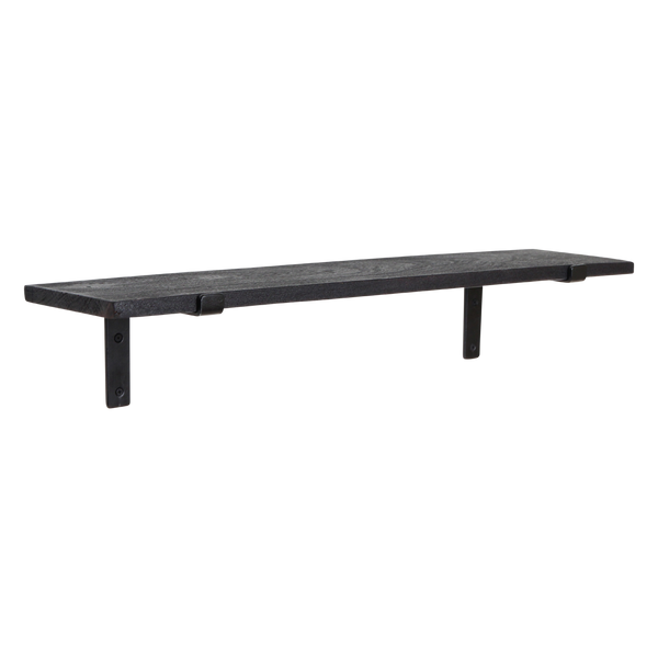 Factory wandplank zwart - fsc-gerecycled hout - 80 cm