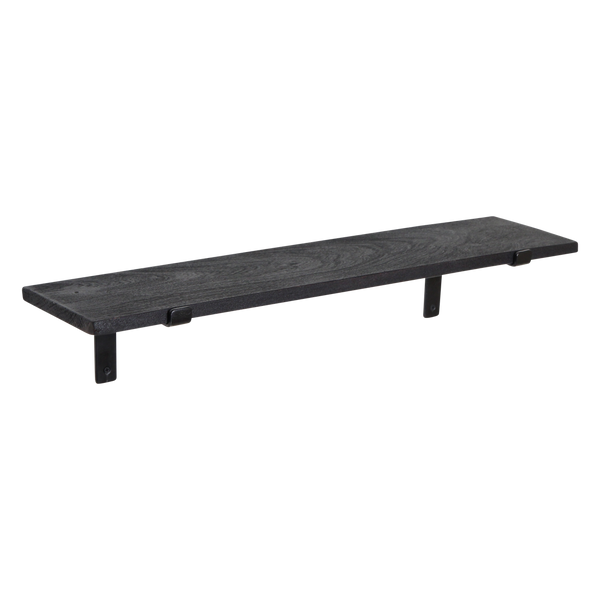 Factory wandplank zwart - fsc-gerecycled hout - 80 cm