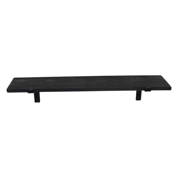 Factory wandplank zwart - fsc-gerecycled hout - 80 cm