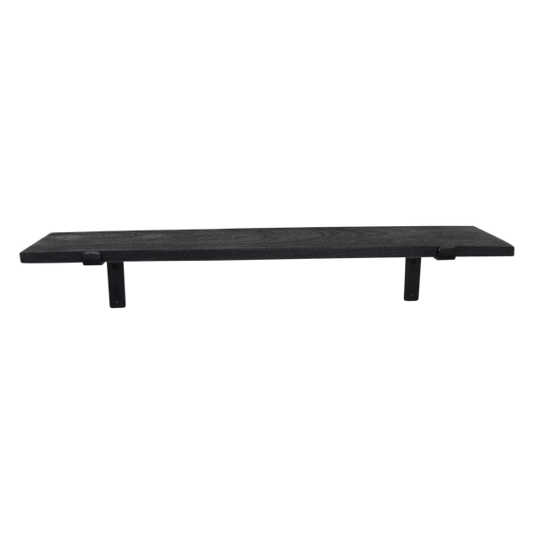 Factory wandplank zwart - fsc-gerecycled hout - 80 cm