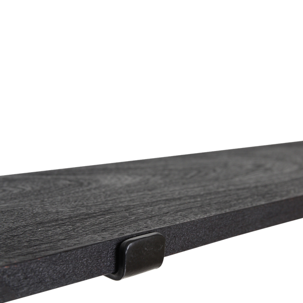 Factory wandplank zwart - fsc-gerecycled hout - 80 cm
