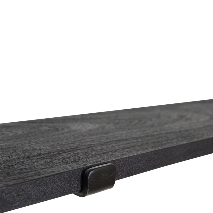 Factory wandplank zwart - fsc-gerecycled hout - 80 cm