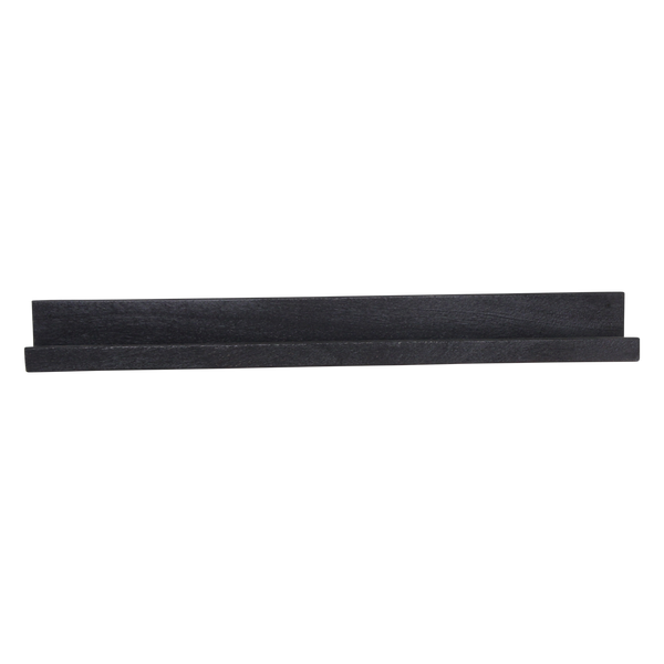 Factory wandplank zwart - fsc-gerecycled hout - 75x8x8 cm