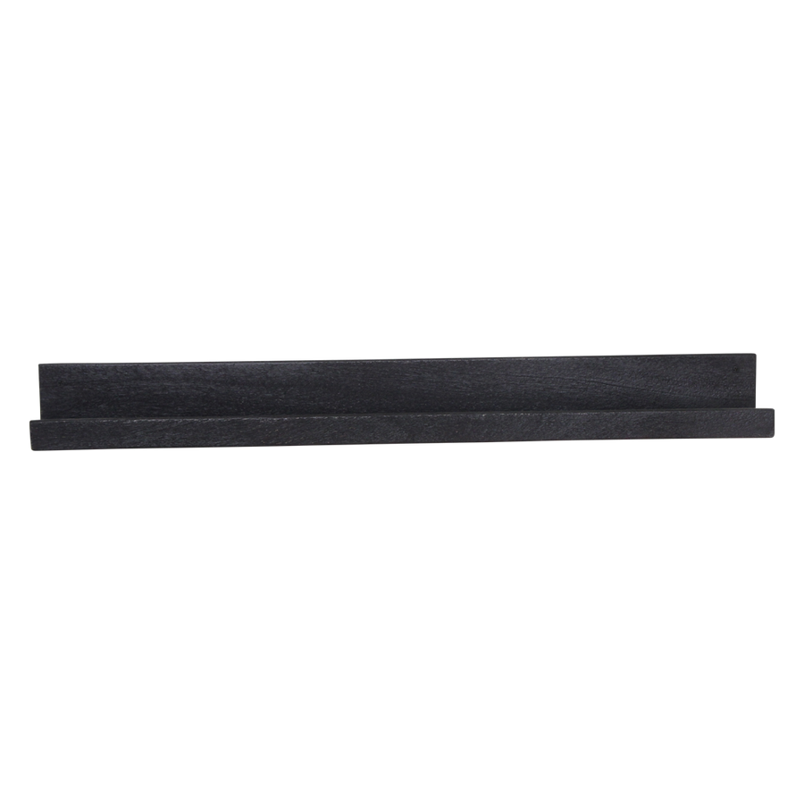 Factory wandplank zwart - fsc-gerecycled hout - 75x8x8 cm