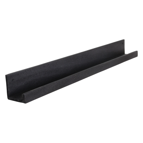 Factory wandplank zwart - fsc-gerecycled hout - 75x8x8 cm