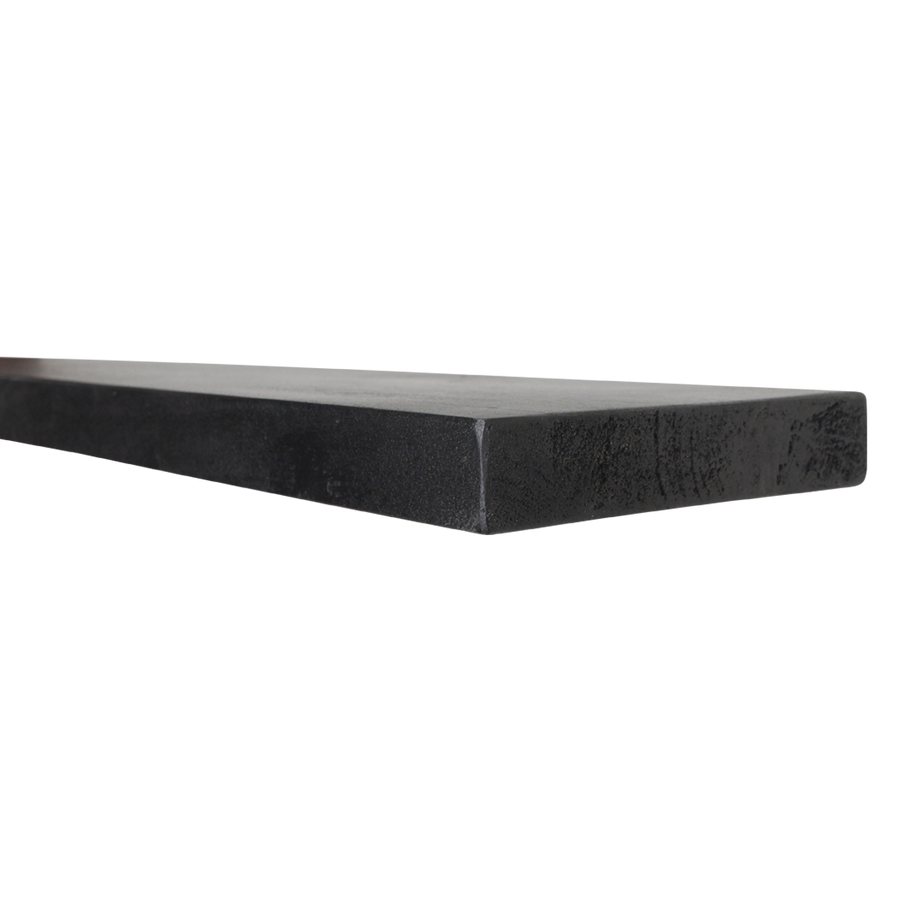 Zwart zwevende wandplank - fsc-gerecycled hout - 80x18x3,8 cm