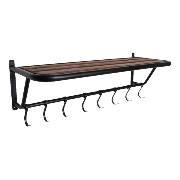 Factory wandkapstok met hoedenplank - fsc-gerecycled hout