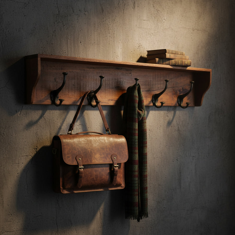 Factory wandkapstok "old style" - fsc-gerecycled hout