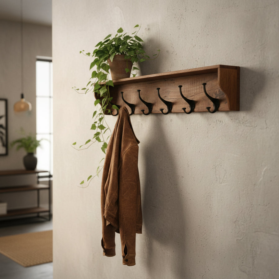Factory wandkapstok "old style" - fsc-gerecycled hout
