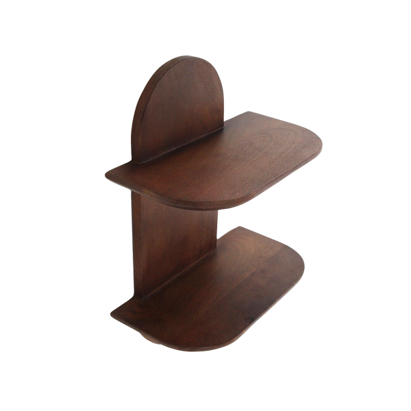 Bullnose mangohouten wandplank dubbel