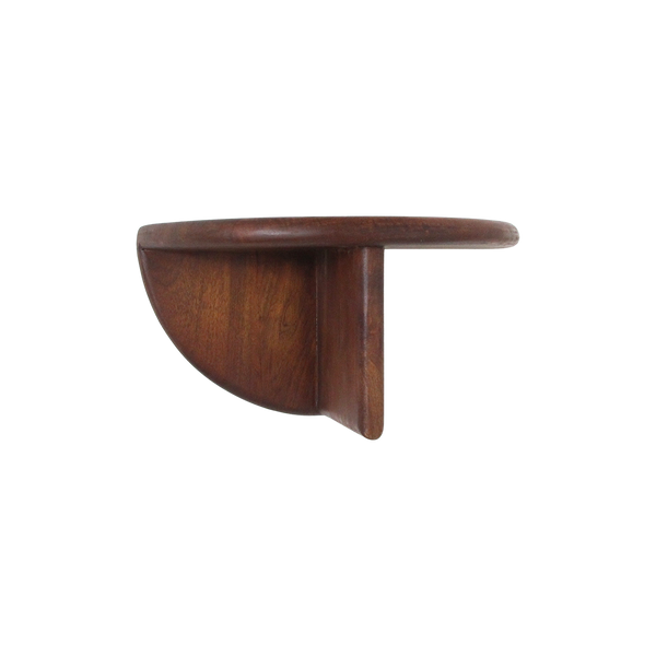 Bullnose mangohouten wandplank rond