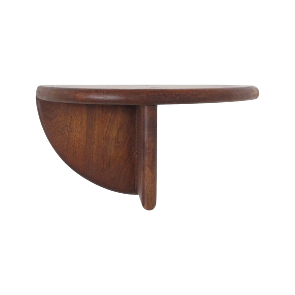 Bullnose mangohouten wandplank rond