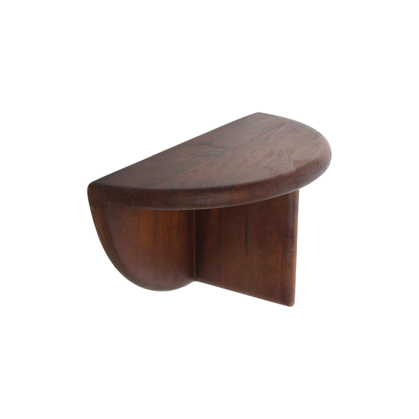 Bullnose mangohouten wandplank rond