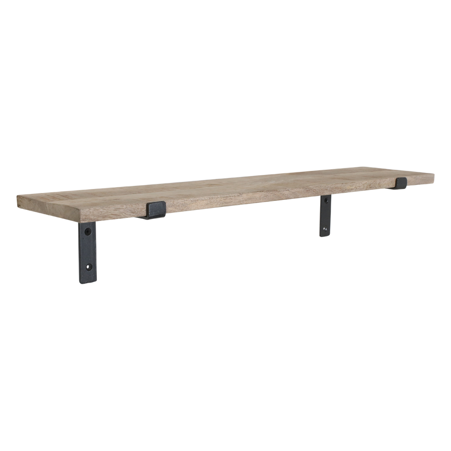 Mangohouten wandplank - 80 cm