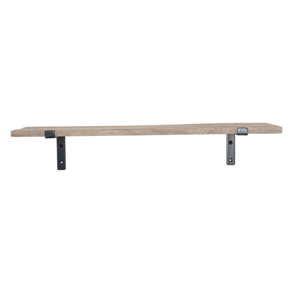 Mangohouten wandplank - 80 cm