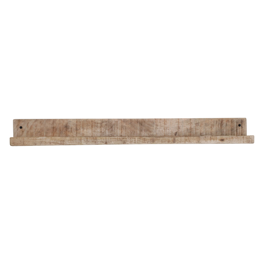 Mangohouten wandplank - fotolijstplank - 75x8x8 cm