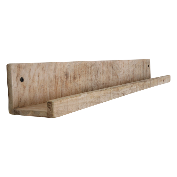 Mangohouten wandplank - fotolijstplank - 75x8x8 cm