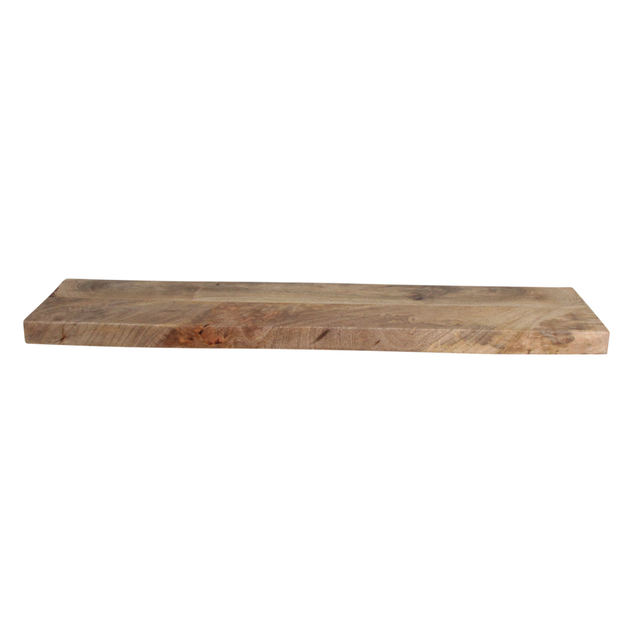 Mangohouten zwevende wandplank - 80x18x3,8 cm