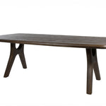 Eetkamertafel 220, langwerpig met ronde hoeken, Mango Espresso Brown