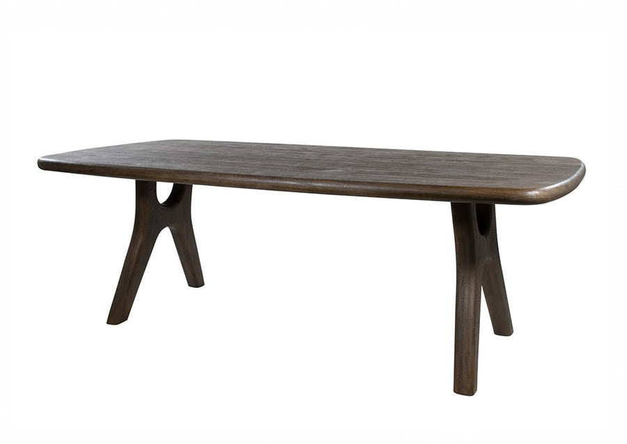 Eetkamertafel 220, langwerpig met ronde hoeken, Mango Espresso Brown