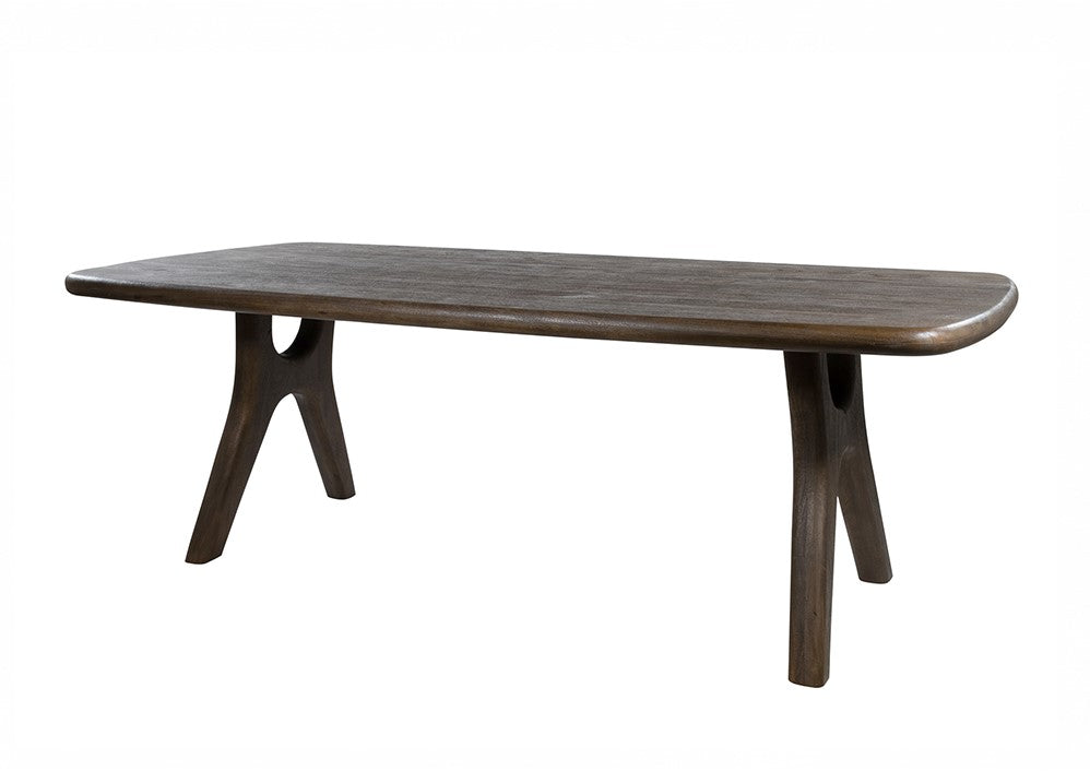 Eetkamertafel 240, langwerpig met ronde hoeken, Mango Espresso Brown