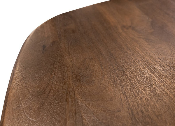 Eetkamertafel stuiver vorm 120, mango espresso brown